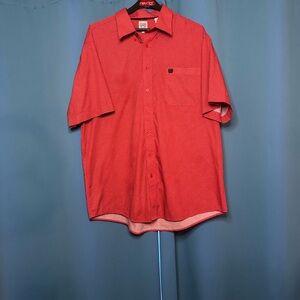 Cinch Men's Red Casual Button Down Shirt